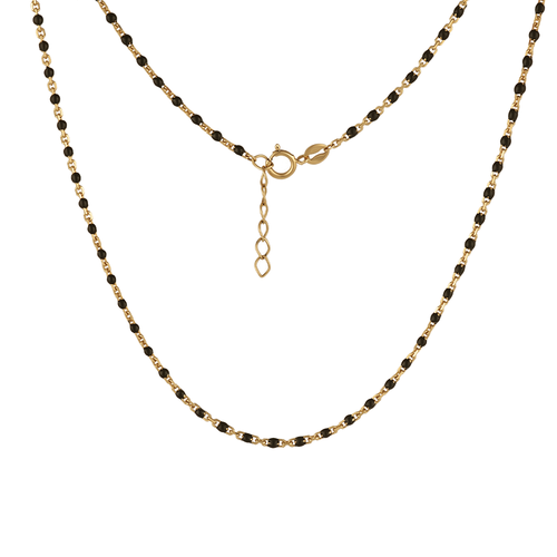 美品 iolom Enamel Necklace\"Dark Blue\" Natural blue zircon enamel necklace in 18k yellow gold